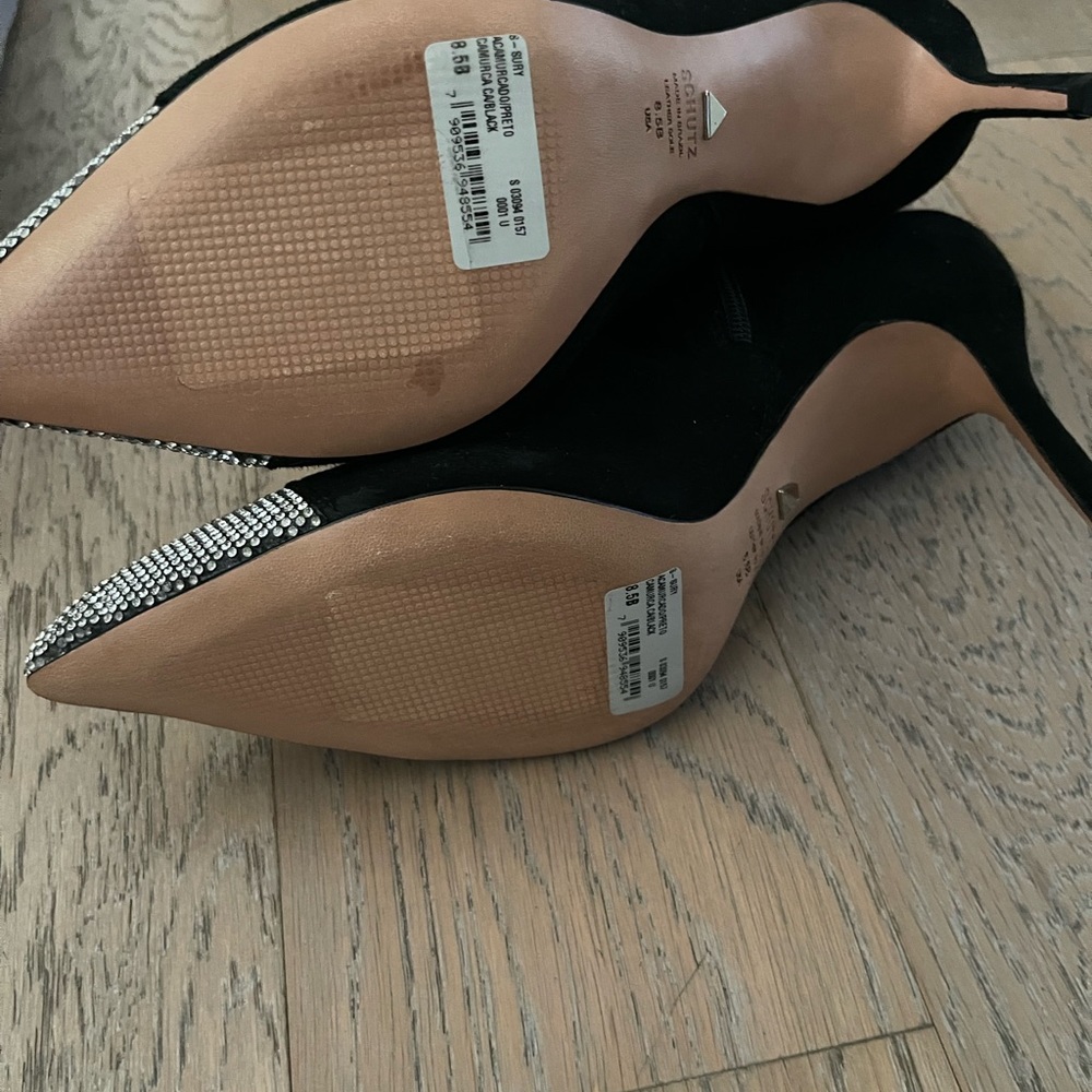 π Schutz Suede Boot with Rhinestone Toe - Picture 5 of 8